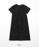 Hirot Short Sleeve Nylon Pocket Long One Piece