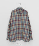 AM Peach Fuzz Check Over Long Sleeve Shirt