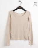 Aldi Basic Plain Deep U Neck Inner Long Sleeve T-shirt