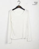 Alcan Basic Ribbed U-Neck Inner Long Sleeve T-Shirt