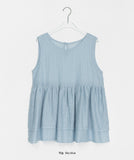 Himao Flower Tiered Layered Sleeveless Blouse