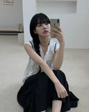 Vito Tiered Long Banding Skirt