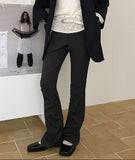 DRAPE SHIRRING BOOTCUT SLACKS
