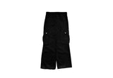 Denti Black Blue Cargo Strap Wide Pants
