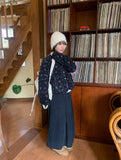 Etohi Flower Button Crop Fleece Jacket