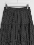 Hihot Dot Frill Tiered Nylon Skirt