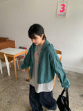Ahi Crop Hood String Wind Jumper