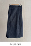 Perroche Stitch Denim Wrap Banding Skirt
