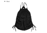 Alter Nylon Shirring Layered One Piece