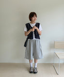 Holg Lace Track Banding Bermuda Pants