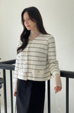 Erina Stripe Knit Jacket Cardigan