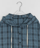 Henma Check Hood Long Sleeve Shirt