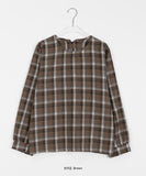 Endini Round Check Blouse