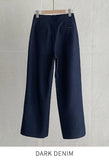 Ellie Pintuck Wide Denim Slacks