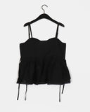 Abing Lace Ribbon Strap Tulip Heart Sleeveless