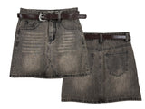 Abel denim belt skirt