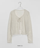 Domen See-through Ribbon Bolero Cardigan