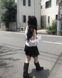 Dot Tiered Mini Skirt