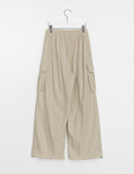 Akem Nylon Banding Cargo Wide Pants