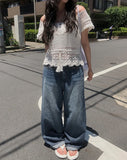 Amyu Summer Denim Wide Pants