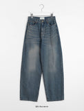 Tsunema washing wide denim pants