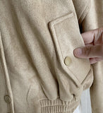 Bilotte Suede Blouson Zip-Up Jumper