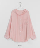 Youkus Summer Hood See-through Long Sleeve Shirt