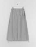 Hesid Summer Banding Nylon Long Skirt