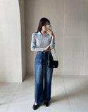 Mobel Cotton Wide Denim Pants
