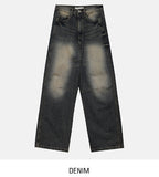 Akiji cut wide denim pants