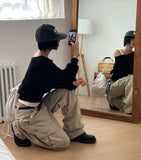 OFF-SHOULDER CROP SWEAT