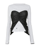 Bustier Layered Long Sleeve