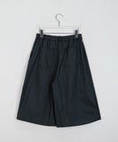 Ald Pin Tuck Banding Bermuda Cotton Pants