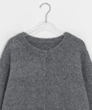 Gelte Wool Round Knit Cardigan