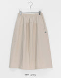 Tomou banding patch cargo cotton long skirt