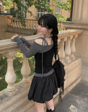 Cesi Slit Bustier T-shirt Set