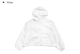 Muka nylon crop hood windbreaker