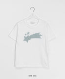 Earmin Star Patch Crop Short Sleeve Tee