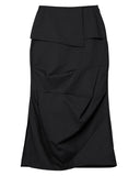 Drape Layered Maxi Skirt