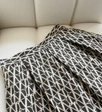 Elian Jacquard Pattern Flare Banding Skirt