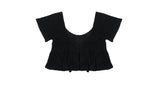Quni Frill Bolero Strap Cardigan