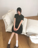 Akin Ribbon Pintuck Flare Midi Skirt