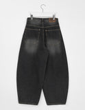 Hatori Washing Heart Balloon Wide Denim Pants