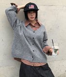 (WOOL) FLUFFY CARDIGAN