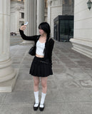 Seat Diagonal Belt Mini Skirt
