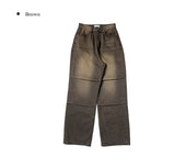 Hako Sand Washing Pintuck Wide Pants