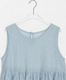 Himao Flower Tiered Layered Sleeveless Blouse