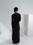 SHIRRING SLIT LONG SK