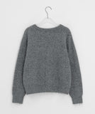 Gelte Wool Round Knit Cardigan