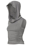 Hooded High Neck Sleeveless